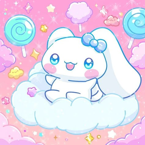 Cute Cinnamoroll Drawing, Cinnamoroll Illustration, Candyland Drawing, Cinnamoroll Fanart, Cinnamoroll Art, Candyland Art, Cinnamoroll Drawing, Cutecore Drawing, Sanrio Gif