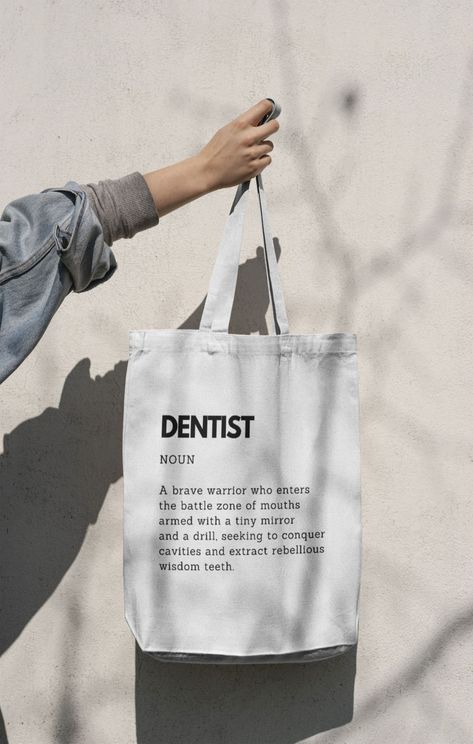 SPECIFICATION: * Tote Bag * 145/220g/m2 * 100% Cotton * Eco Friendly Raw Natural Finish ONE SIZE: * Dimensions: +/- 39x41 cm (15x16 Inches) * Capacity 15 Litres * With Long Handles DESCRIPTION: Introducing our premium cotton tote bag, a stylish accessory that celebrates the dental profession and offers both fashion and functionality. Handcrafted with care and designed t...#SelfCare #Dental #Optimal #Tips #Maintaining #Bright #Health #Smile #HealthTips #a #Wellness #for #FitnessTips #Essential Dentist Gift Ideas, Dentist Teeth, Gift For Architect, Minimalist Tote, Medical Bag, Dental Art, Dental Student, Book Enthusiast, Gifts For Dentist