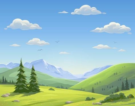 Escudo Paw Patrol, 달력 디자인, Sabbath School, Mountain Illustration, Background Drawing, Landscape Background, Game Background, Digital Painting Tutorials, Landscape Illustration