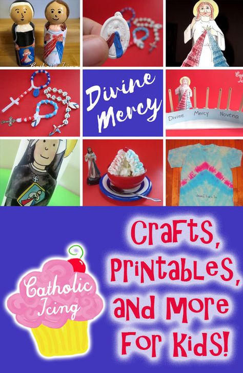 The second Sunday of Easter is Divine Mercy Sunday, and this is a great day to celebrate with kids! Jesus, I trust in you! #catholicicing #divinemercy #divinemercysunday #easterseason #liturgicalliving #stfaustina #saintfaustina #divinemercyjesus #jesusitrustinyou Divine Mercy Activities For Kids, Divine Mercy Activities, Divine Mercy Craft, Catholic Easter Activities, Catholic Easter Crafts, Jesus Crafts For Kids, Catholic Crafts For Kids, Rosary Craft, Divine Mercy Novena