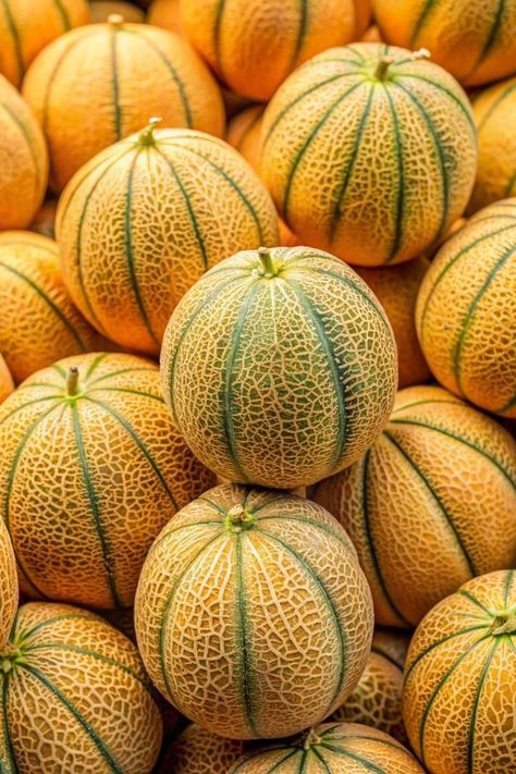 Cantaloupe Aesthetic, Dragonfruit Aesthetic, French Supermarket, Fruits Aesthetic, Fruit Photos, Vegetables Pictures, Fruits And Vegetables Pictures, Apricot Fruit, Vegetables Photography