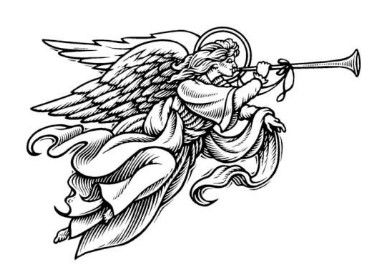 Trumpet Tattoo, Angels With Wings, Baby Angel Tattoo, Guardian Angel Tattoo, Angel Clipart, Cherub Tattoo, Black And White Google, Angel Tattoos, Angel Gabriel