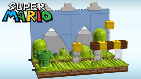 Lego Display Ideas, Mario Lego, Lego Mario, Lego Videos, Mushroom Kingdom, Super Mario 3d, Lego Blocks, Lego Super Mario, Mario Games