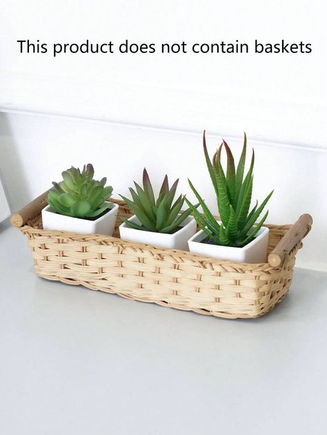 1pc/3pcs-Set Artificial Mini Succulent Potted Plants - Ideal For Home Living Room Bedroom Bathroom Tabletop DecorationI discovered amazing products on SHEIN.com, come check them out! Plant For Indoor, Fake House Plants, Room Wishlist, Loft Furniture, Fake Plants Decor, Sewing Room Decor, Planta Artificial, Leafy Plants, Floral Room