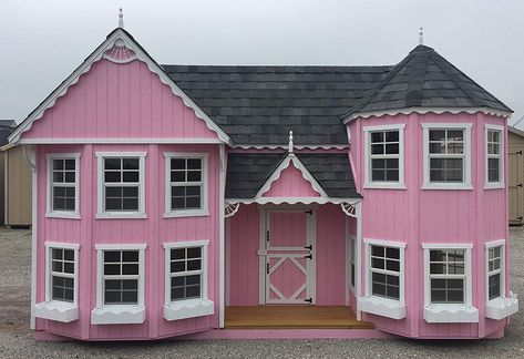 Kids Outdoor Large Wooden Mansion Victorian Playhouse - Girls Princess Playroom, Victorian Playhouse, Luxury Playhouses, Crazy Gifts, Outdoor Playhouses, Reborn Child, Playhouse Kits, Wood Playhouse, Gingerbread Trim