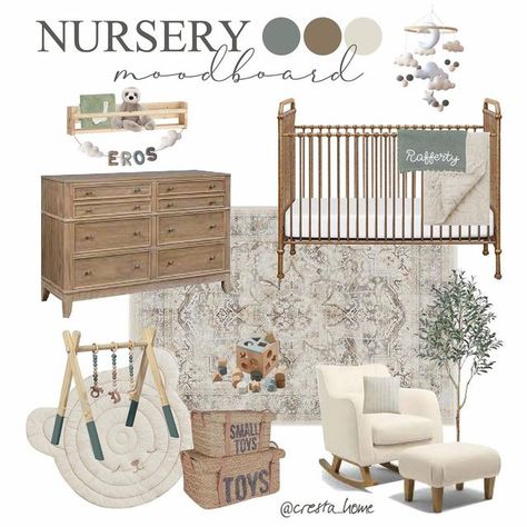 Vicky ♡ Home decor on Instagram: "NURSERY moodboard The fact we haven’t started the nursery is stressing me out, so I thought creating a mood board and getting an idea of what works well together will help me visualise the room. What do you think? Ps. There are no name spoilers here 😂 this was just what I found online with names on. #nurserydecor #nurserymoodboards #moodboard #moodboardaesthetic #babyroom #babyroomdecor #babyroomideas #boynursery #boysroominspo #babyboynursery #neutralnurser Nursery Moodboard, Nursery Guest Room Combo, Creating A Mood Board, Nursery Design Board, Nursery Guest Room, Baby Nursery Inspiration, Baby Boy Nursery Decor, Nursery Room Design, Nursery Room Boy