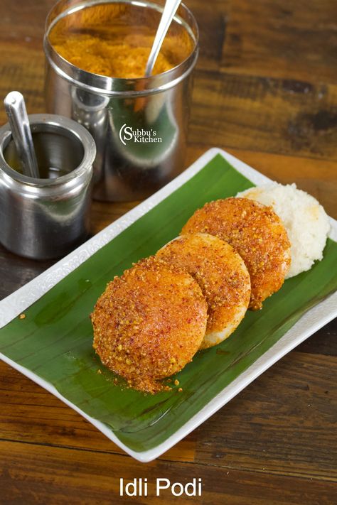 Idli Podi is one of the best accompaniment for the Idli/Dosa. Hot Idli / Dosa are served with a teaspoon for Idli Migai Podi and gingely oil. One of the best combo ever. Dosa Podi Recipe, Podi Dosa, Milagai Podi Recipe, Idli Podi Recipe, Mango Kulfi, Podi Recipe, Masala Powder Recipe, Idli Dosa, Idli Recipe