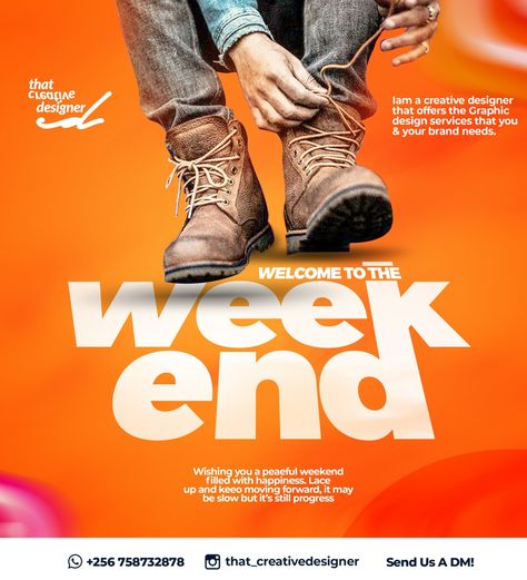 Welcome to the Weekend Welcome Poster Design Ideas, Weekend Flyer Design, Open Heaven, Cafe Posters, Ads Creative Advertising Ideas, Social Media Branding Design, Background Images Free Download, Creative Advertising Design, Social Media Advertising Design