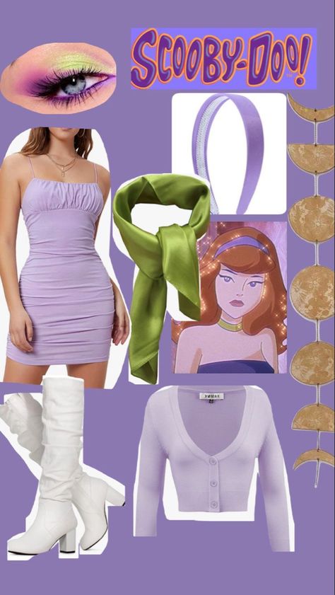 Daphne Blake Makeup, Daphne Blake Costumes, Daphne Halloween, Daphne Halloween Costume, Mean Girls Halloween Costumes, Daphne Scooby Doo, Mean Girls Halloween, Scooby Doo Costumes, Daphne Scooby Doo Costume