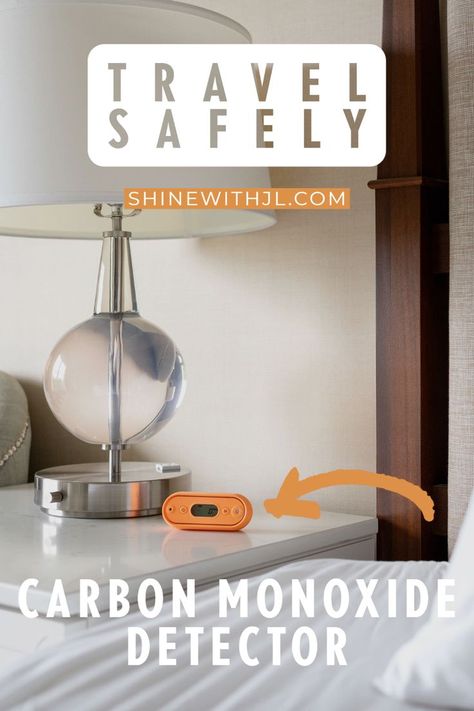 Handheld portable carbon monoxide detector beside hotel bed Carbon Monoxide Poisoning, Romantic Resorts, Carbon Monoxide Detector, Carbon Monoxide, Safe Travel, Be Prepared, Portable Travel, Travel Essentials, The Way