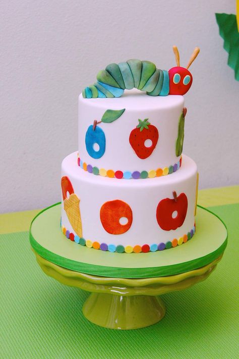 The Very Hungry Caterpillar Birthday Party Ideas | Photo 19 of 20 | Catch My Party The Very Hungry Caterpillar Cake, Beautiful Cake Pictures, Hungry Caterpillar Cake, Caterpillar Birthday, Caterpillar Cake, Caterpillar Party, Hungry Caterpillar Party, Hungry Caterpillar Birthday, The Very Hungry Caterpillar