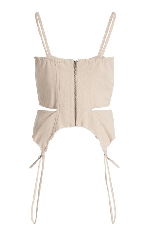 MODA OPERANDI: ELENA VELEZ Tie-Detail Linen Corset Top… Linen Corset, Corset Top, Moda Operandi, That Look, Quick Saves