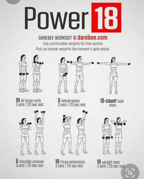 Darbee Workout, Dumbbell Workout Plan, Gym Workout Plan For Women, Workouts For Teens, All Body Workout, Kickboxing Workout, Workout Posters, Body Workout At Home, Workout Plan For Women