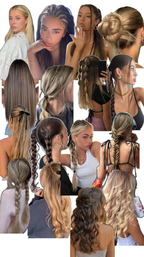 Middle Hair, Preppy Hairstyles, Hairstyle Examples, Vacation Hairstyles, Easy Hairstyles For Thick Hair, Cute Simple Hairstyles, Hair Inspiration Long, Hairstyles For Layered Hair, Silk Style