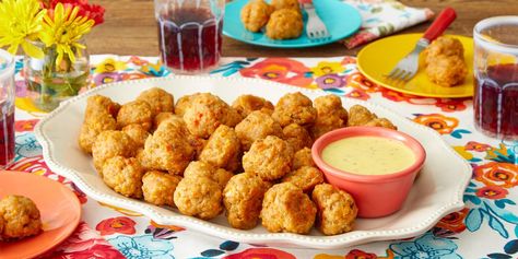 Cheesy Sausage Balls, Tapas Night, Sausage Balls Recipe, Sausage Biscuits, Honey Mustard Dipping Sauce, Mustard Dipping Sauce, Brunch Items, Meal Prep Snacks, Sausage Balls