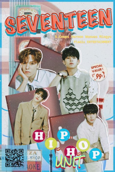 Retro Magazine Revista 80s Poster Seventeen HipHop Unit Kpop Vintage Retro Kpop Posters, Kpop Retro, Kpop Prints, Tattoos Outdoors, Kpop Vintage, 80s Poster, Kpop Wall, Retro Magazine, Kpop Room