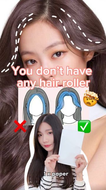 Cute Simple Hairstyles For School Casual, How To Have Curtain Bangs, Korean Curtain Bangs Tutorial, How To Style Curtain Bangs Without Heat, How To Do Curtain Bangs, How To Curl Curtain Bangs, How To Use Hair Rollers, How To Curl Bangs, How To Style Short Curtain Bangs