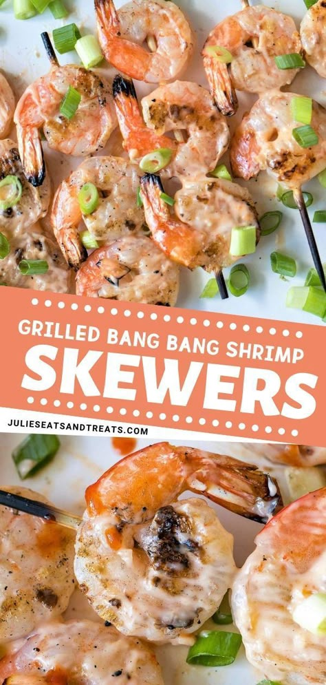 Summer Barbeque Party, Best Grilled Shrimp Recipe, Easy Grilled Shrimp Recipes, Shrimp Skewer Recipes, Shrimp Kabobs, Grilled Shrimp Skewers, Summer Barbeque, Barbeque Party, Bang Bang Shrimp