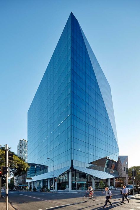 #architecture #architectural #modern #glass #building #design #tower #contemporary #contemporist #australia Glass Building Design, Glass Building Architecture, Glass Building Facade, John Wardle, Glass Tower, Curtain Walls, Office Building Architecture, Glass Building, Building Elevation