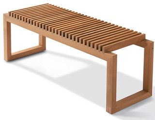 Cutter Bench - modern - outdoor stools and benches - by Danish Design Store Cnc Furniture Plans, Cnc Furniture, Outdoor Furniture Plans, Pallet Outdoor, Bench Designs, Pallet Furniture Outdoor, Woodworking Bench, Wooden Bench, Outdoor Bench