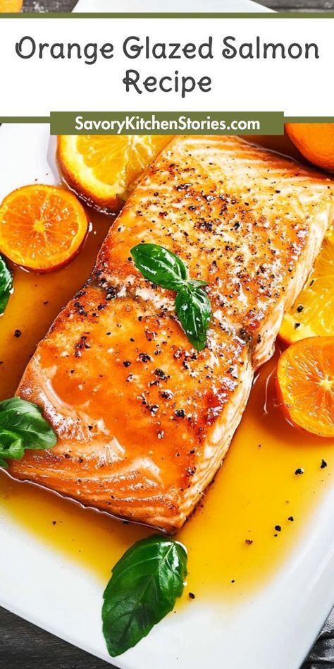 Looking for a delicious way to elevate your dinner table? This Orange Glazed Salmon Recipe brings zesty flavors and vibrant colors to your seafood dinner ideas! Enjoy a healthy, mouthwatering dish that’s easy to prepare. Save this recipe for your next special occasion or weeknight meal! Orange Salmon Recipes, Sweet And Spicy Salmon, Orange Glazed Salmon, Seafood Dinner Ideas, Salmon Glaze Recipes, Healthy Salmon Recipes, Spicy Salmon, Glazed Salmon, Salmon Recipe