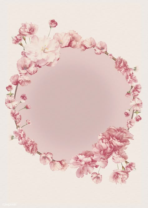 Blank pink floral frame design | free image by rawpixel.com / Donlaya Sticker Frame Design, Floral Frame Design, Pink Floral Background, Floral Logo Design, Frame Pink, Floral Frames, Logo Pink, Pink Floral Design, Floral Wallpaper Phone