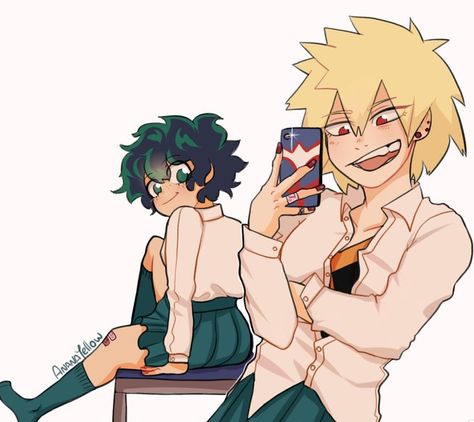 Deku X Kacchan, Bakugou X Midoriya, Batman Funny, Boku No Hero Academia Funny, Hero Academia Characters, Female Character Design, Boku No Hero, My Hero Academia Manga, Izuku Midoriya