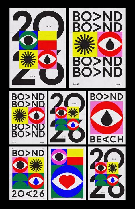 Graphic Design Posters Colorful, Maximalism Poster Design, Post Modern Graphic Design, Maximalism Graphic Design, Maximalism Design, Simple Poster Design, Nick Barclay, Poster Graphic Design, Minimalist Graphic Design