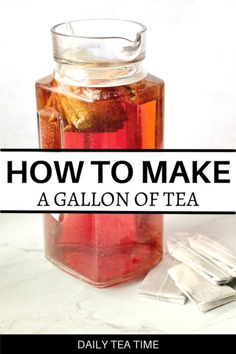 Making Iced Tea With Tea Bags, Gallon Iced Tea Recipe, Diy Iced Tea Homemade, How To Make Good Tea, How To Make Ice Tea With Tea Bags, Homemade Ice Tea With Tea Bags, How To Make Iced Tea With Tea Bags, How To Make Iced Tea, Iced Tea For A Crowd