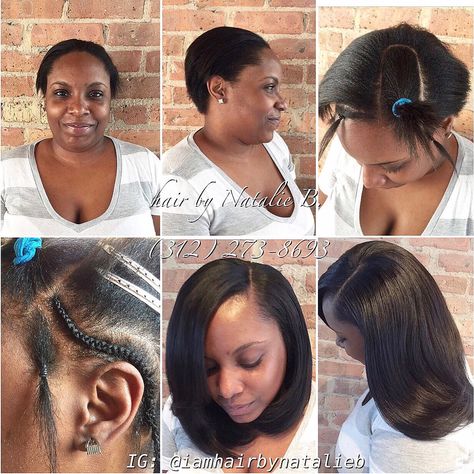 Traditional Sew-In Hair Weave (with Leave-Out) on a client with short hair....💫 ***Call or text Natalie B. at (312) 273-8693 to schedule your appointment!  IG: @iamhairbynatalieb FB: Hair by Natalie B. Burgundy Sew In Weave, 4c Hair Color, Weave With Leave Out, Relaxed Natural Hair, Diva Hairstyles, Weave Hairstyles Curly, Sew In Weave Hairstyles, Long Weave Hairstyles, Hot Hairstyles