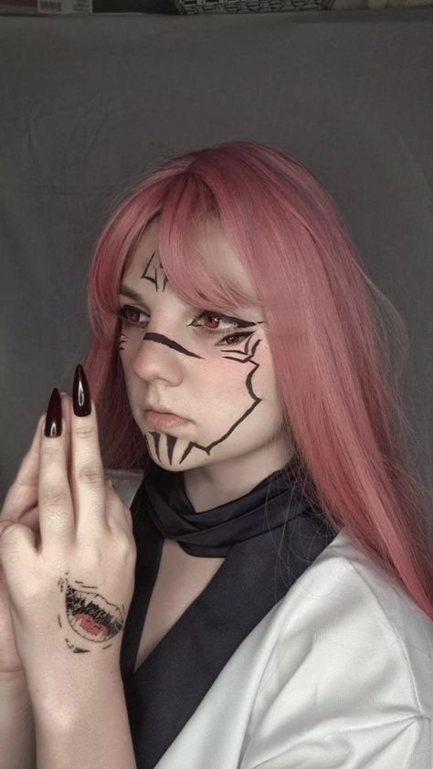 Jujutsu kaisen Jujutsu kaisen cosplay Sukuna cosplay Sukuna ryomen Sakuna Jujutsu Cosplay Girl, Sukuna Girl Cosplay, Female Sukuna Cosplay, Sukuna Cosplay Female, Sukuna Costume, Sukuna Girl, Simple Cosplay Ideas, Female Sukuna, Sukuna Cosplay