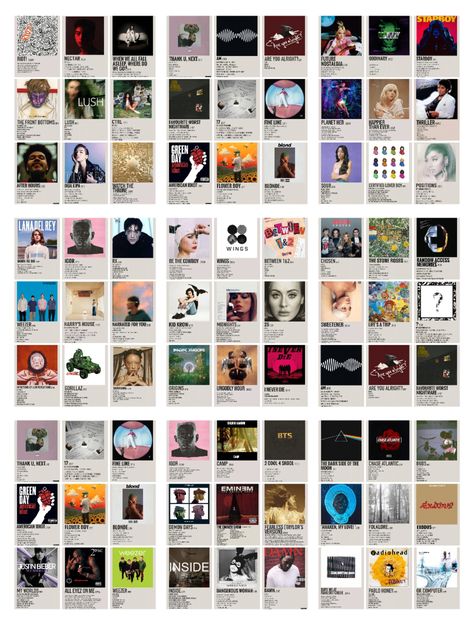 350+ PCS Album Cover Posters, Minimalist Music Album Digital Download ,Digital Music Album Posters, Album Wall Decor ,Music album posters kit  I hope you enjoy it. >>This kit contains : 350+ PCS of music album covers of high quality The  files included works great for just about portrait size:- A5, A4, A3 >>Recommended print size -> 4x6 inch (10x15cm) - 5x7 inch (12.7x17.78cm) 3 WAYS TO PRINT YOUR POSTERS : 1. Send to a local print shop 2. Print from your home printer 3. Upload to an online printing shop HOW TO DOWNLOAD THE POSTERS: 1. Make the purchase 2. You will receive a pdf document with a google drive link  3.click on the link you will be directed to posters pdf , open it and download it 4. If there is any problem, or if you find it difficult to download, I will provide the link dire Small Things For Room Decor, Frame Album Covers, Classical Music Album Covers, Music Posters Bedroom Wall Art, Greatest Albums Of All Time, Room Ideas Posters Wall, Album Covers Stickers, Where To Get Cheap Posters, Room Decor Bedroom Posters