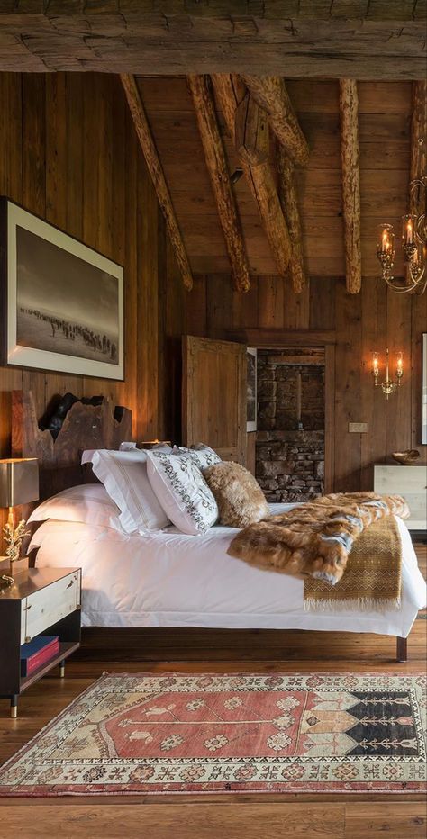 Cabin Interior Design, Cabin Bedroom, Cabin Interiors, Modern Cabin, Home Decorating Ideas, House Room, Rustic Bedroom, Cabin Homes, Dream House Decor