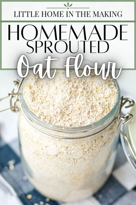 If you're wondering if you can make your own oat flour from oats, you totally can! This version uses sprouted oatmeal to make sprouted oat flour, but you can use regular rolled oats if desired. You don't need any fancy grain mills or equipment...just a blender! Make your own sprouted grain flour with this easy sprouted oat flour recipe. Oat Flour Recipe, Homemade Oat Flour, Desserts Brownies, Pancakes Muffins, Bread Desserts, Oat Flour Recipes, How To Make Oats, Sprouted Bread, Healthy Flour