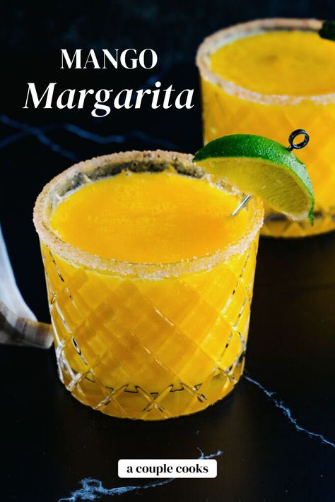 Blended Margarita, Mango Margaritas, Mango Margarita Recipe, Frozen Mango Margarita, Butternut Bakery, Mango Cocktail, Mango Drinks, Margarita Ingredients, Margarita On The Rocks