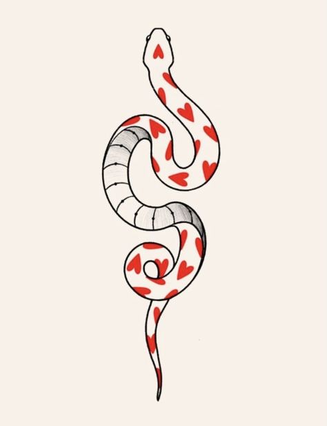 Snake With Wings Drawing, Silly Snake Tattoo, Simple Snake Drawing, Serpent Aesthetic, Boa Tattoo, Snake Stencil, Snakes Illustration, Spicy Tattoo, Snake Doodle