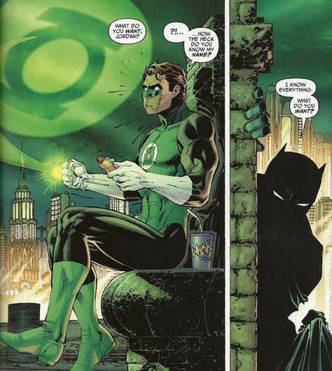 I know everything Batman Panels, All Star Batman, Rainbow Emoji, Robin The Boy Wonder, Batman Green Lantern, Green Lantern Hal Jordan, Hal Jordan, Green Lantern Corps, Batman Funny