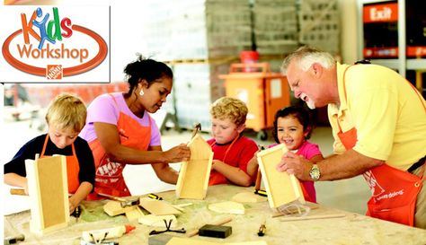 Neat projects for kids to do this summer at The Home Depot Kids workshops #DigIn #ad Kids Building Projects, Home Depot Kids Workshop, Kids Bookends, Toy Wagon, Kids Workshop, Free Classes, Free Activities For Kids, Free Toys, Kids Class