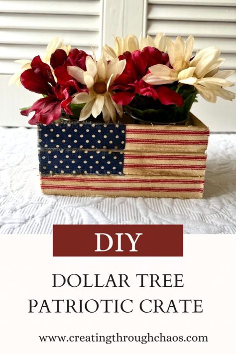 Dollar Tree Patriotic Wreath, Dollar Tree Patriotic Crafts, Patriotic Decorations Diy, Dollar Store Decorating, Fouth Of July Crafts, Patriotic Crafts Diy, Crafts Dollar Tree, Americana Crafts, Independence Day Decor