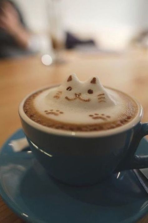 The 40 Most Amazing Examples Of Coffee Foam Art                                                                                                                                                                                 More Coffee Latte Art, Foam Art, Milk Foam, Japanese Tea Ceremony, Cafe Latte, Cat Cafe, Cold Coffee, Coffee Milk, Coffee Latte