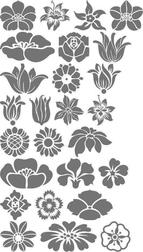 Google Image Result for http://luc.devroye.org/myfonts-botanical-alpha/GeraldGallo-ArtNouveauFlowers-2012-01-02.gif Fleurs Art Nouveau, Motif Art Deco, Art Nouveau Flowers, Flower Stencil, Stencil Patterns, Art Nouveau Design, Stencil Art, Sgraffito, Kirigami