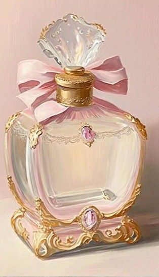 Perfume Art Painting, Perfume Painting, Teapot Crafts, Clean Background, Perfume Vintage, Painting Flowers Tutorial, Perfume Art, Watercolor Birthday Cards, Pretty Perfume Bottles