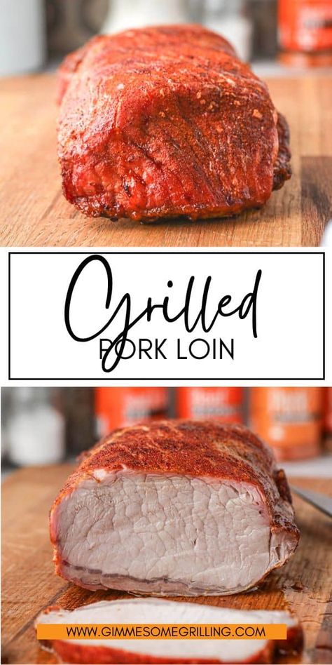 Pork Loin Grill Recipes, Grilled Pork Loin Recipes, Boneless Pork Loin Roast, Grilling Recipes Pork, Grilled Pork Loin, Smoked Recipes, Boneless Ribs, Sleeveless Sweaters, Boneless Pork Loin