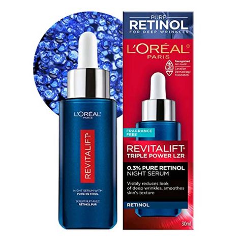 Loreal Revitalift, Popular Skin Care Products, Serum For Face, Night Time Skin Care Routine, Nighttime Skincare, Winter Skin Care, Night Serum, Peeling Skin, Retinol Serum