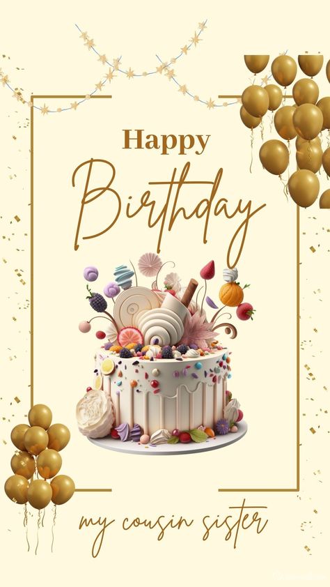 Happy Birthday My Cousin, Sister Birthday Wishes Funny, Birthday Wishes For Cousin Sister, Happy Birthday Sister Messages, Beautiful Happy Birthday Images, Happy Birthday Little Sister, Happy Blessed Birthday, Birthday Cousin, Blessed Birthday