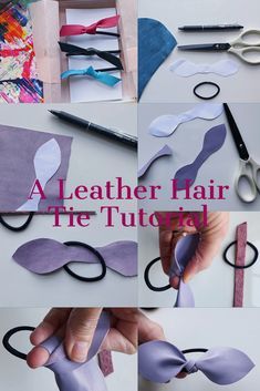 Hair Tie Tutorial, Tie Tutorial, Hair Ties Tutorial, Hair Bands Diy, Diy Hair Scrunchies, Pattern Weights, Bows Diy Ribbon, How To Make Purses, Free Pdf Pattern