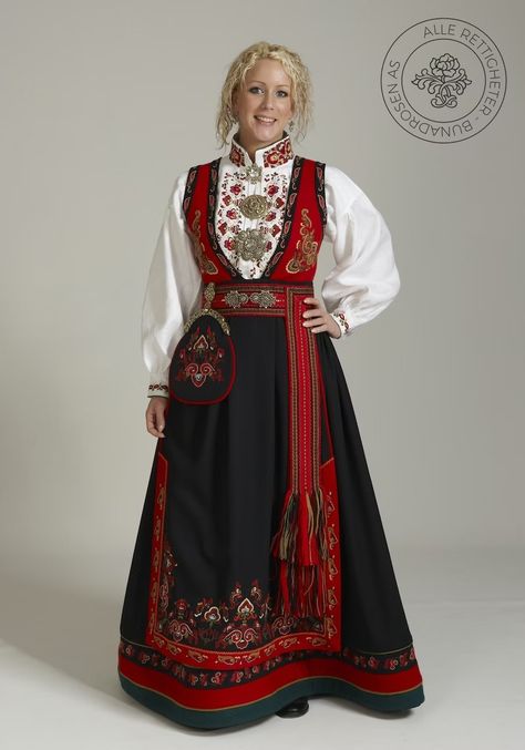 Sweden Costume, Octoberfest Outfits, Norwegian Clothing, Norwegian Bunad, Swedish Clothing, Polish Clothing, Swedish Women, European Outfit, European Dress