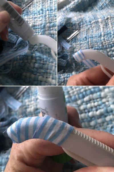 DIY Fabric Wrapped Hangers: The Scrappy Way! Fabric Covered Hangers, Covered Coat Hangers, Reuse Old Clothes, Clothing Hangers, Fabric Hanger, Hanger Crafts, Making Fabric, Scrap Fabric Crafts, Scrap Fabric Projects