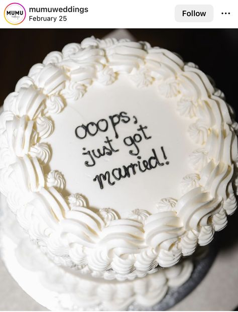 Married Cake, Just Got Married, We Got Married, We Get Married, Got Married, Elopement, Cake