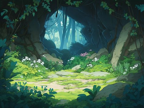 Fantasy Background Illustration, Background Practice Reference, Environment Drawing Reference, Drawing Background Characters, Fantasy Art Background, Drawing Background Reference, How To Draw Outside Background, Background Drawing Challenge, Digital Drawing Landscape